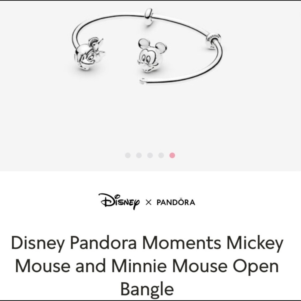 New Pandora Disney Mickey and Minnie Open Bangle
